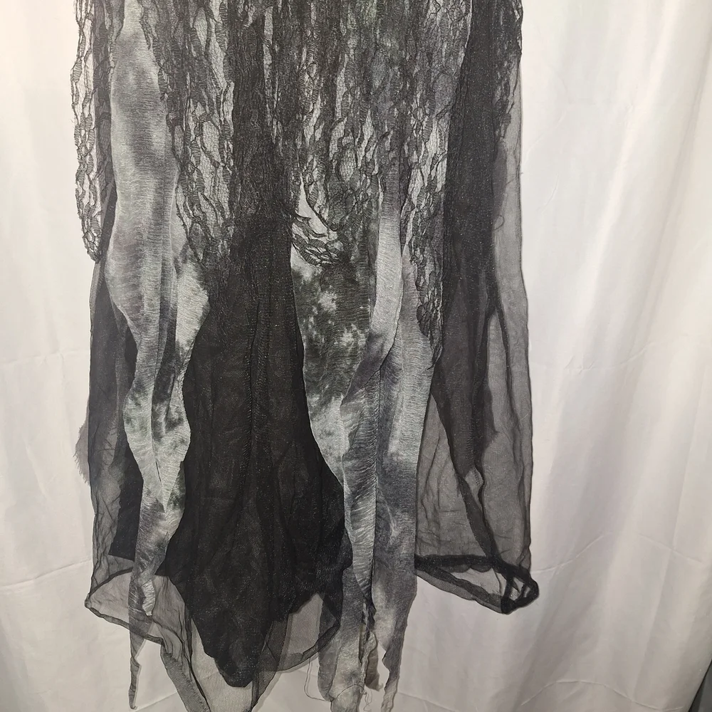 Kids Black and Gray Lace Halloween Costume Dress